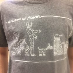 A shirt with robots